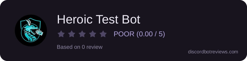 Rating widget preview for Heroic Test Bot