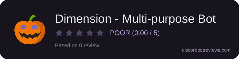 Rating widget preview for Dimension - Multi-purpose Bot