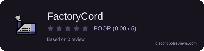 Rating widget preview for FactoryCord