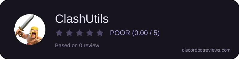 Rating widget preview for ClashUtils
