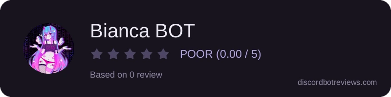 Rating widget preview for Bianca BOT