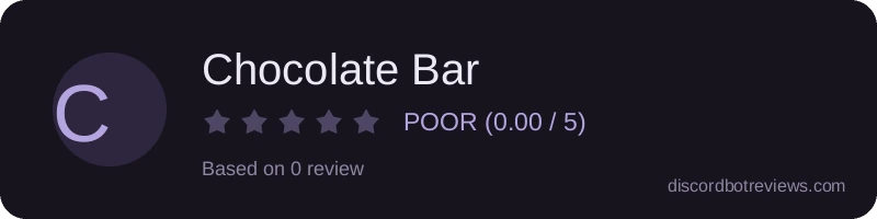 Rating widget preview for Chocolate Bar