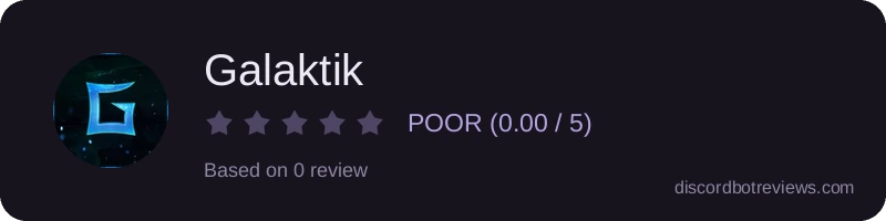 Rating widget preview for Galaktik