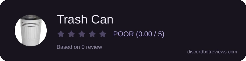 Rating widget preview for Trash Can