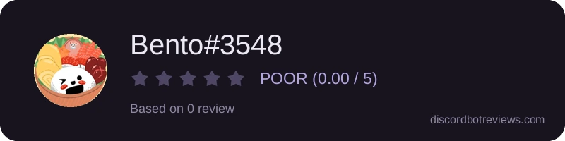 Rating widget preview for Bento#3548