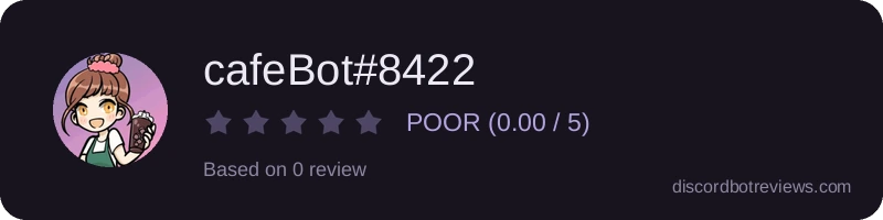 Rating widget preview for cafeBot#8422