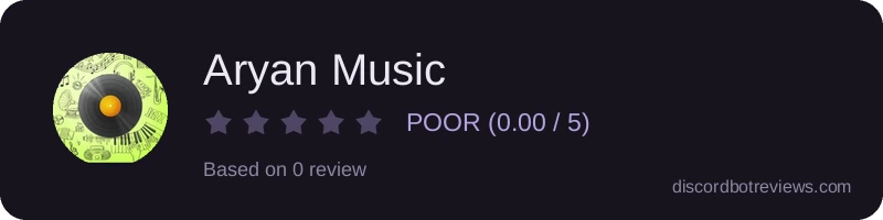 Rating widget preview for Aryan Music