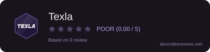 Rating widget preview for Texla