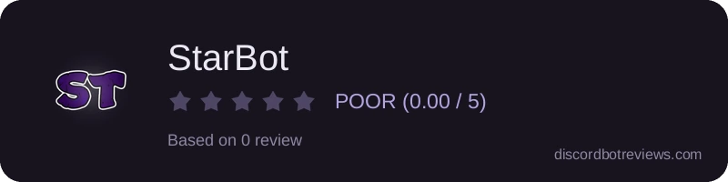 Rating widget preview for StarBot
