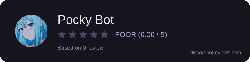 Rating widget preview for Pocky Bot