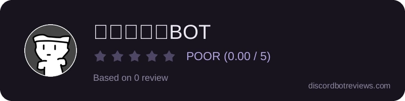 Rating widget preview for しょうたのBOT