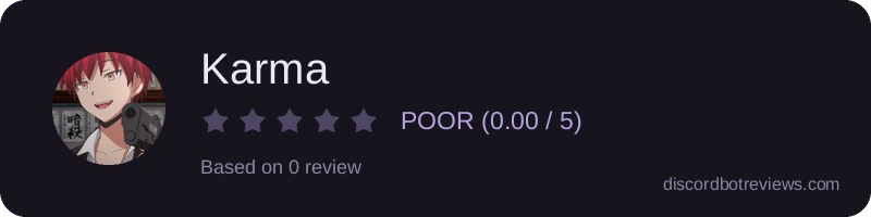 Rating widget preview for Karma