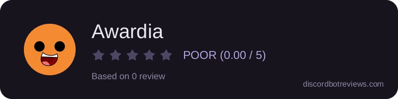 Rating widget preview for Awardia