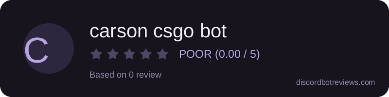 Rating widget preview for carson csgo bot