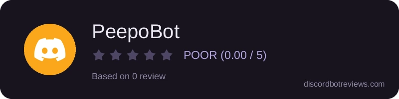 Rating banner for PeepoBot