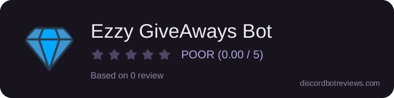 Rating widget preview for Ezzy GiveAways Bot