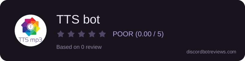 Rating widget preview for TTS bot