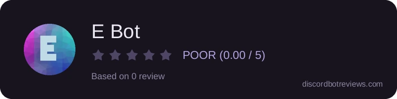 Rating widget preview for E Bot