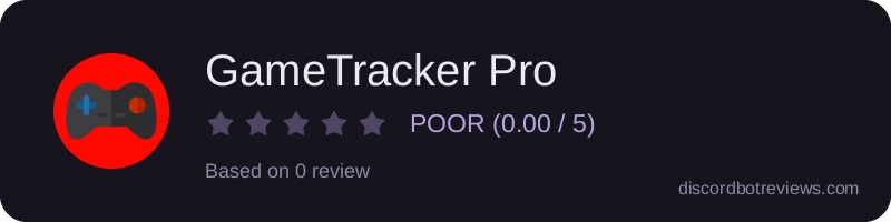 Rating widget preview for GameTracker Pro