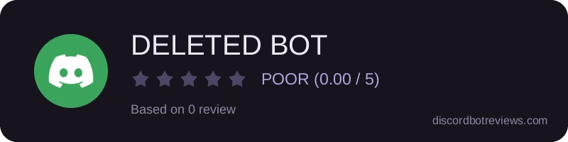 Rating widget preview for DELETED BOT