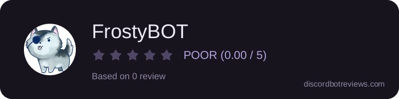 Rating widget preview for FrostyBOT