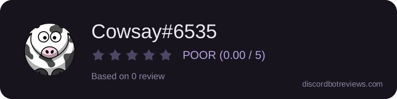 Rating widget preview for Cowsay#6535
