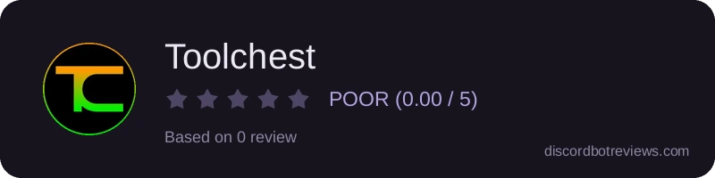 Rating widget preview for Toolchest