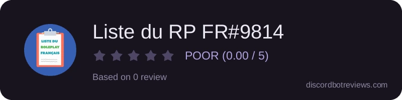 Rating widget preview for Liste du RP FR#9814
