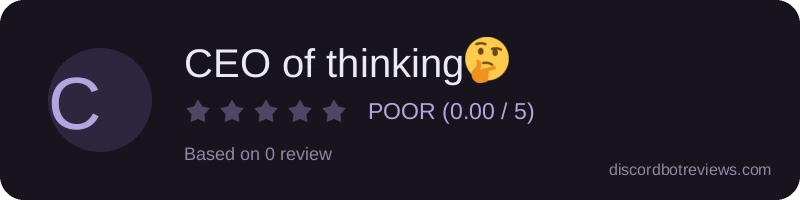 Rating widget preview for CEO of thinking🤔