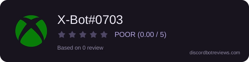 Rating widget preview for X-Bot#0703