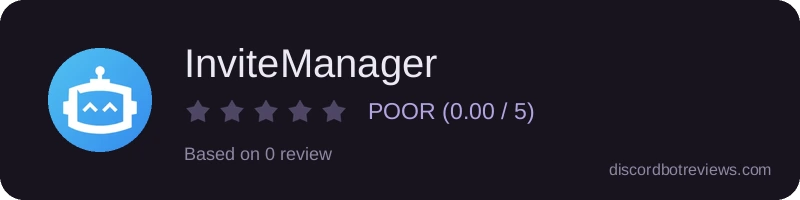 Rating widget preview for InviteManager