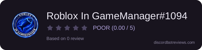 Rating widget preview for Roblox In GameManager#1094