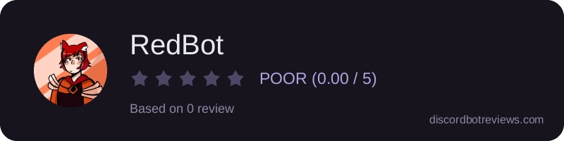 Rating widget preview for RedBot