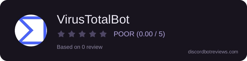 Rating widget preview for VirusTotalBot
