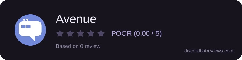Rating widget preview for Avenue