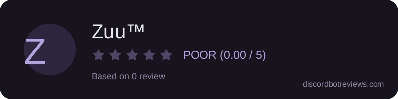 Rating widget preview for Zuu™