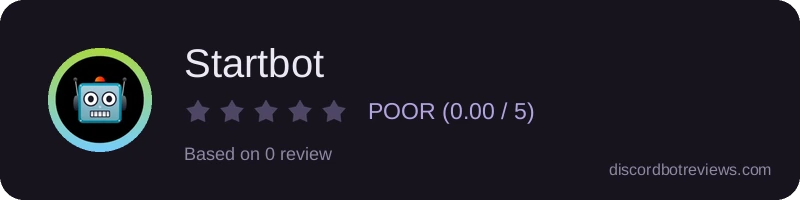 Rating widget preview for Startbot