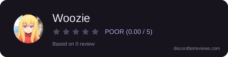 Rating widget preview for Woozie