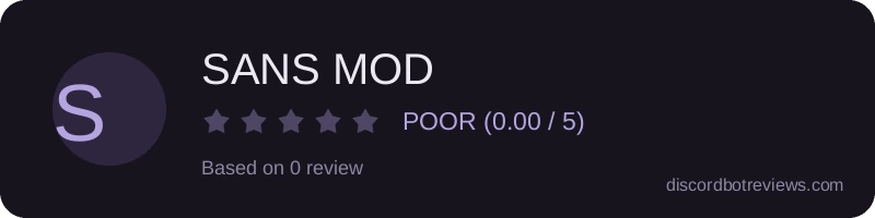 Rating widget preview for SANS MOD 
