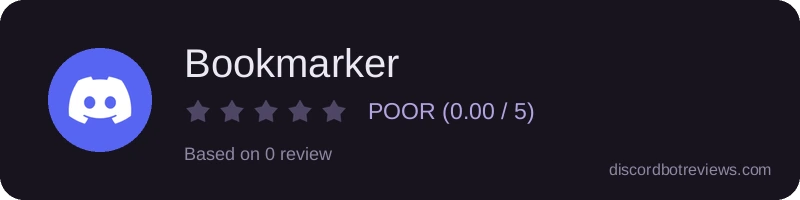 Rating widget preview for Bookmarker