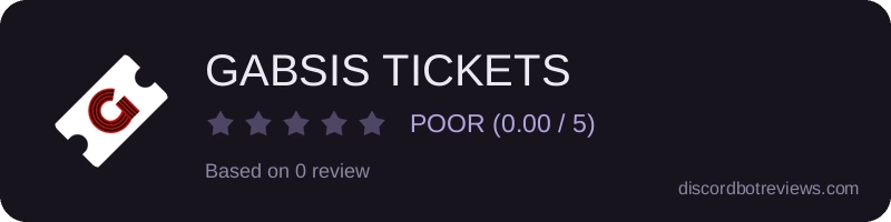 Rating widget preview for GABSIS TICKETS