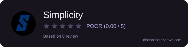 Rating widget preview for Simplicity
