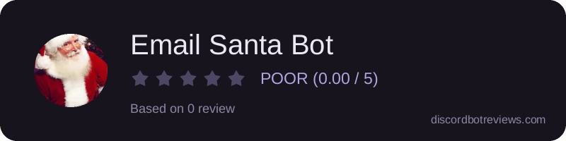Rating widget preview for Email Santa Bot