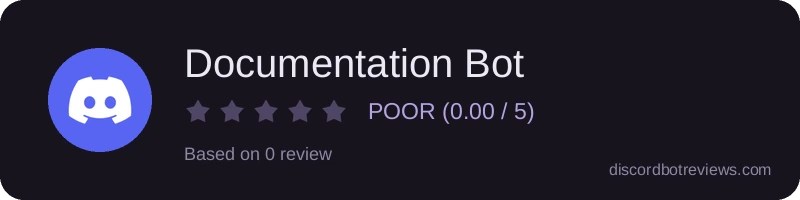 Rating widget preview for Documentation Bot