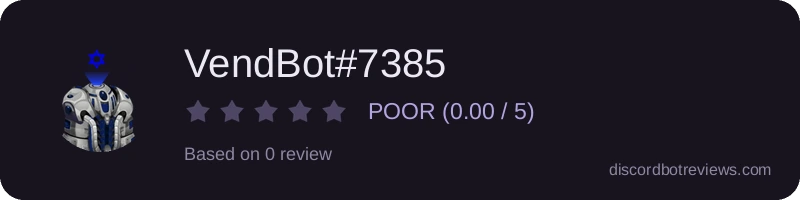 Rating widget preview for VendBot#7385