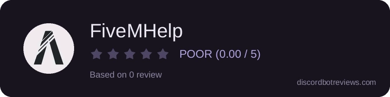 Rating widget preview for FiveMHelp