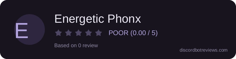 Rating widget preview for Energetic Phonx