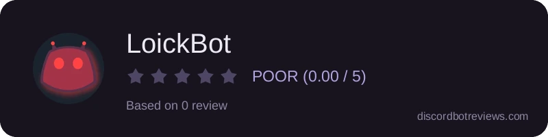 Rating widget preview for LoickBot