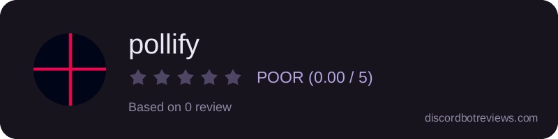 Rating widget preview for pollify