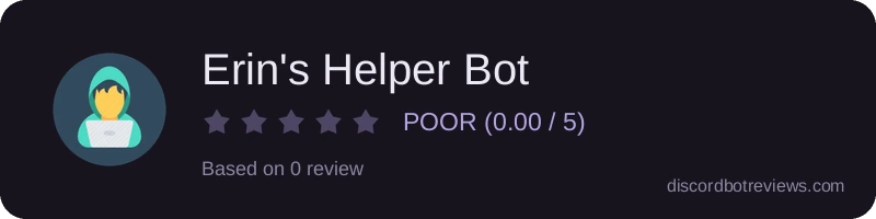 Rating widget preview for Erin's Helper Bot
